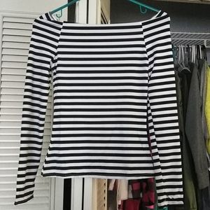 Black and White striped long sleeve shirt